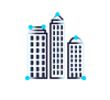 ThreeBuildingCyan