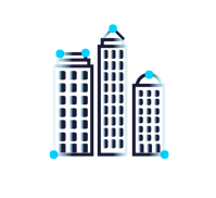 ThreeBuildingCyan