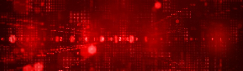 Red cyber abstract dots