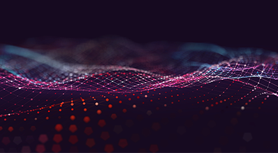 Data light dots on dark background