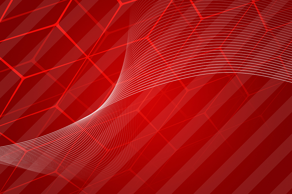 Abstract red geometric shapes on a red background